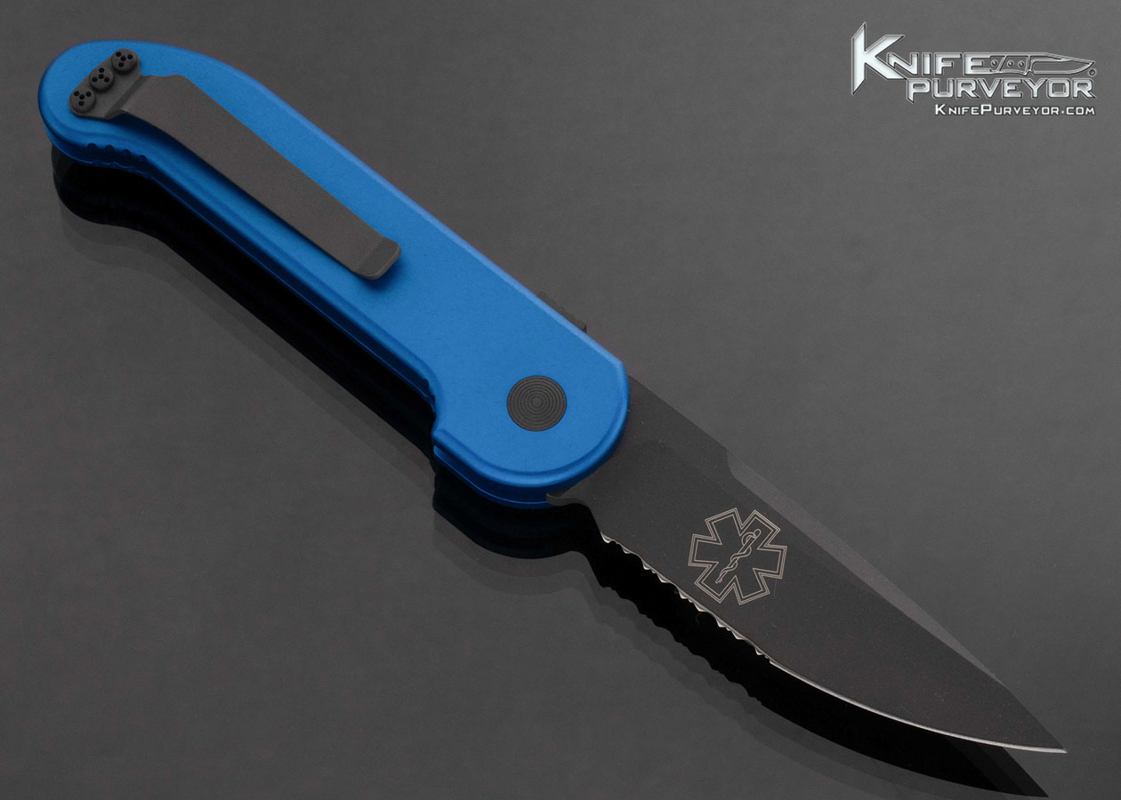 Microtech Custom Knife EMS Blk Serrated with Tube - Image 2