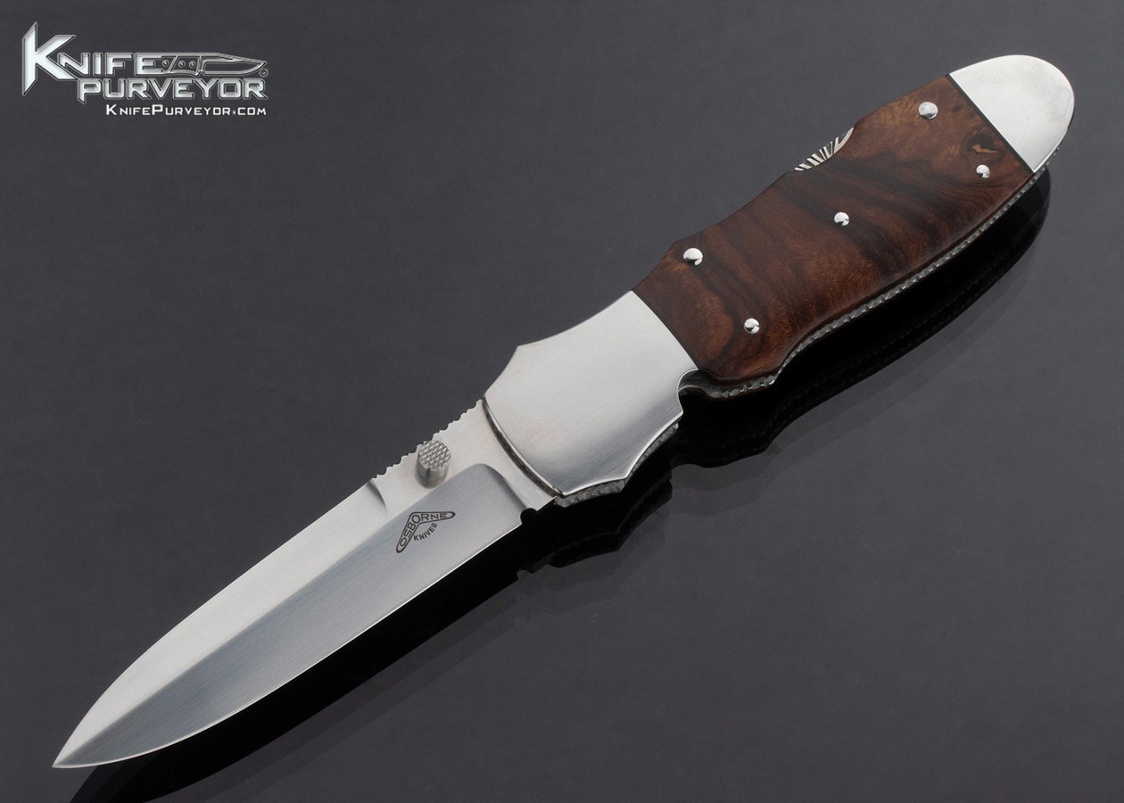 Warren Osborne Custom Knife Desert Ironwood Lockback Folder #042 16700