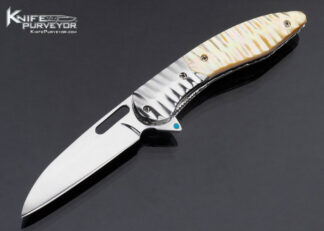 A. P. Custom Knife Fluted Bolster and South Sea Gold Lip Pearl Linerlock 17017