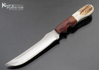 Anza Custom Knife Walnut and Elk Stag 16943