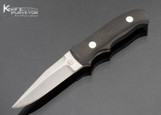 Bob Dozier Custom Knife Black Micarta Arkansas Toothpick Fixed Blade 17015