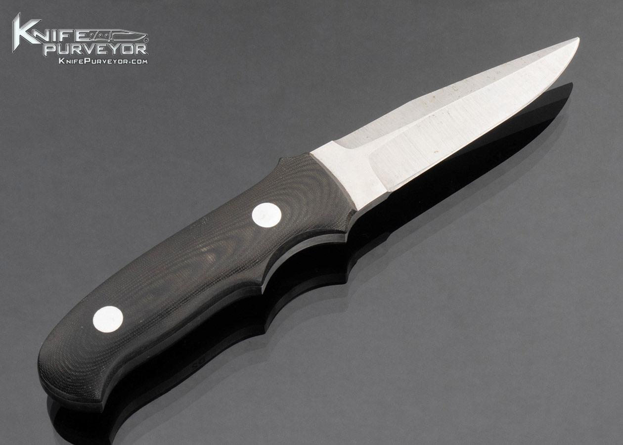 Bob Dozier Custom Knife Black Micarta Arkansas Toothpick Fixed Blade 17015