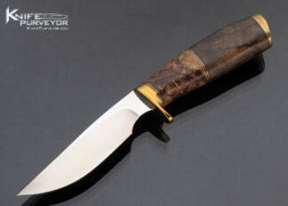 Bob Lay Custom Knife Spalted Maple and Walnut Trout and Bird 17070