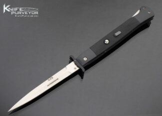 DKD Custom Knife Phantom Pre Production Black Aluminum with Black G10 Auto Button Release 17031
