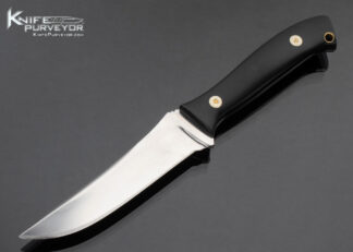 Harold Corby Custom Knife Black Micarta with Pins 17084