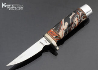 Lowell Cobb Custom Knife Fordite Detroit Agate Skinner 16948