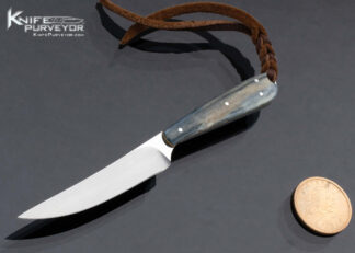 Theuns Prinsloo Custom Knife Blue Mammoth Small Slim Hunter 17068