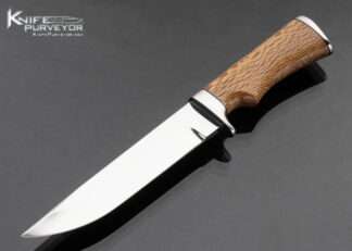 William Herndon Custom Knife Maple Burl Wood Fixed Blade 17071