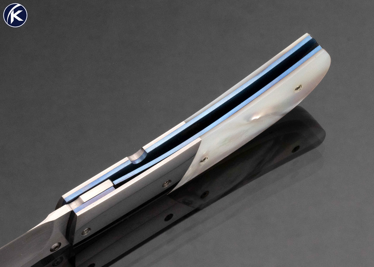 Buddy Gaines Custom Knife Mother of Pearl Linerlock - Image 5