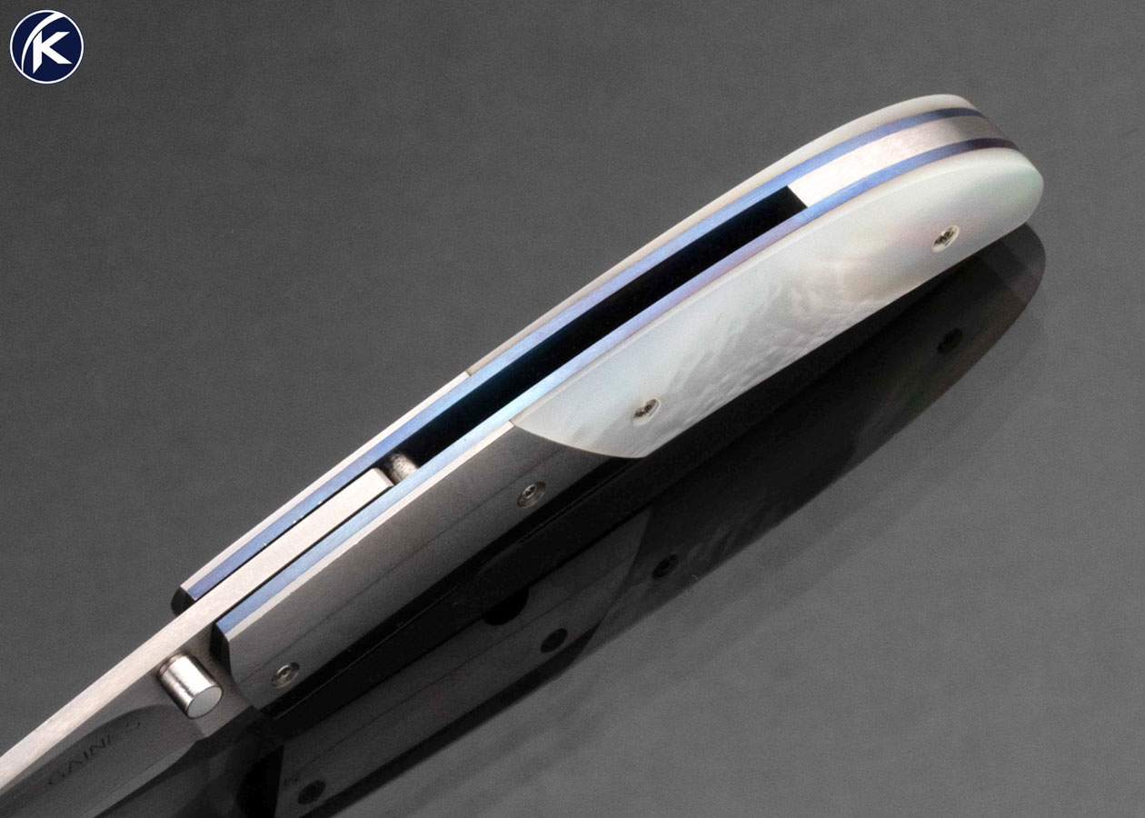 Buddy Gaines Custom Knife Mother of Pearl Linerlock - Image 4