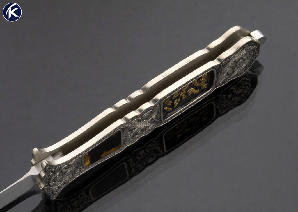 Jim Sornberger Custom Knife Sole Authorship Engraved Antique Silver ...