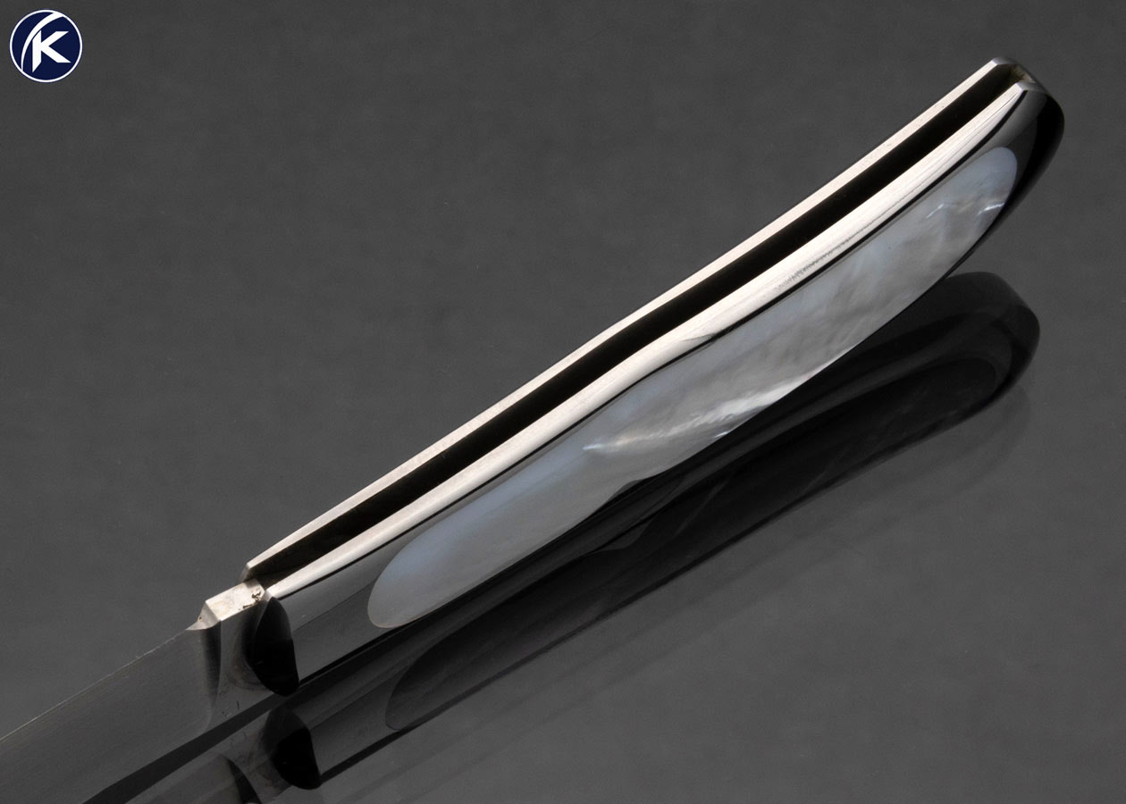 Steve Hoel Custom Knife Mother of Pearl Interframe Lockback - Image 5