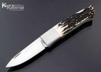 Jess Horn Custom Knife Stag Large DHL Lockback 17305