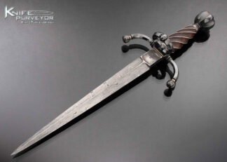 Jordan LaMothe Custom Knife Damascus Parrying Ring Dagger Mastersmith Test Knife 17299