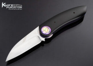Michael Walker Custom Knife Bakelite with Abalone and Anodized Titanium Pivot Linerlock 17242