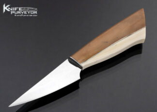 Michael West Custom Knife Fossilized Mammoth Fixed Blade 17273