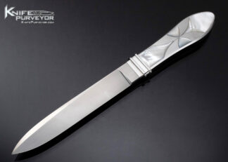 Wolfgang Loerchner Custom Knife Mother of Pearl Inlaid San Francisco Dagger with Scabbard 17270