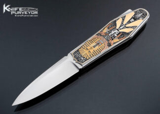 Alex LeCocq Custom Knife C.J. Cai Engraved King Tut Lockback Dagger 17453