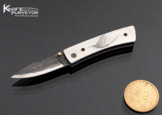 Barry Gallagher Custom Knife Sole Authorship Engraved Dragonfly Folder Linerlock 17389