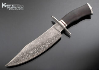 Lin Rhea Custom Knife Damascus Bowie 17382