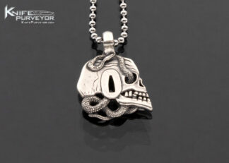 Vladimir Burkovski Custom Necklace Silver Skull and Snake with 925 Silver 17377