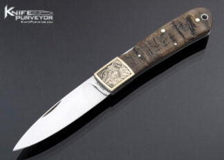 Durvyn Howard Custom Knife Engraved Ram's Horn Frontlock 17317