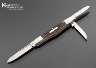 Eugene Shadley Custom Knife 3 Blade Jigged Bone Slipjoint 17460