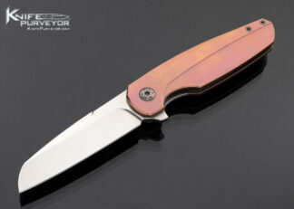 Holt Bladeworks Custom Knife Milled Anodized Titanium Sheepsfoot Linerlock 17424