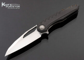 Marfione Custom Knives Sigil Carbon Fiber with Trillium Copper HW and Copper Plate Flipper Frame Lock 17415