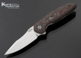 Peter Carey Custom Knife Venture Camo Red Carbon Fiber Linerlock Flipper 17402