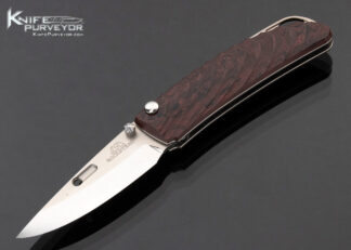 Rockstead Custom Knife Titanium Liners and Ebonite Vulcanized Rubber Button Lock 17414