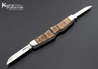 Tim Britton Custom Knife 2 Bladed Badger Mammoth Tooth Slipjoint 17397