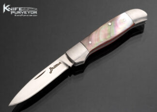 Tim Britton Custom Knife Pearl Gents Two Slipjoint 17394