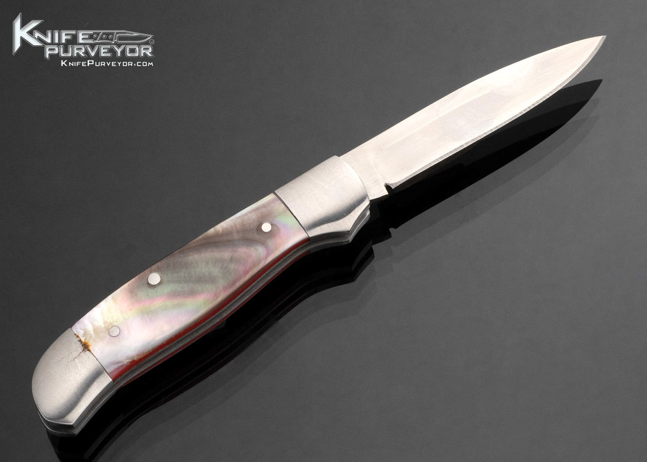 Tim Britton Custom Knife Pearl Gents Two Slipjoint - Image 2