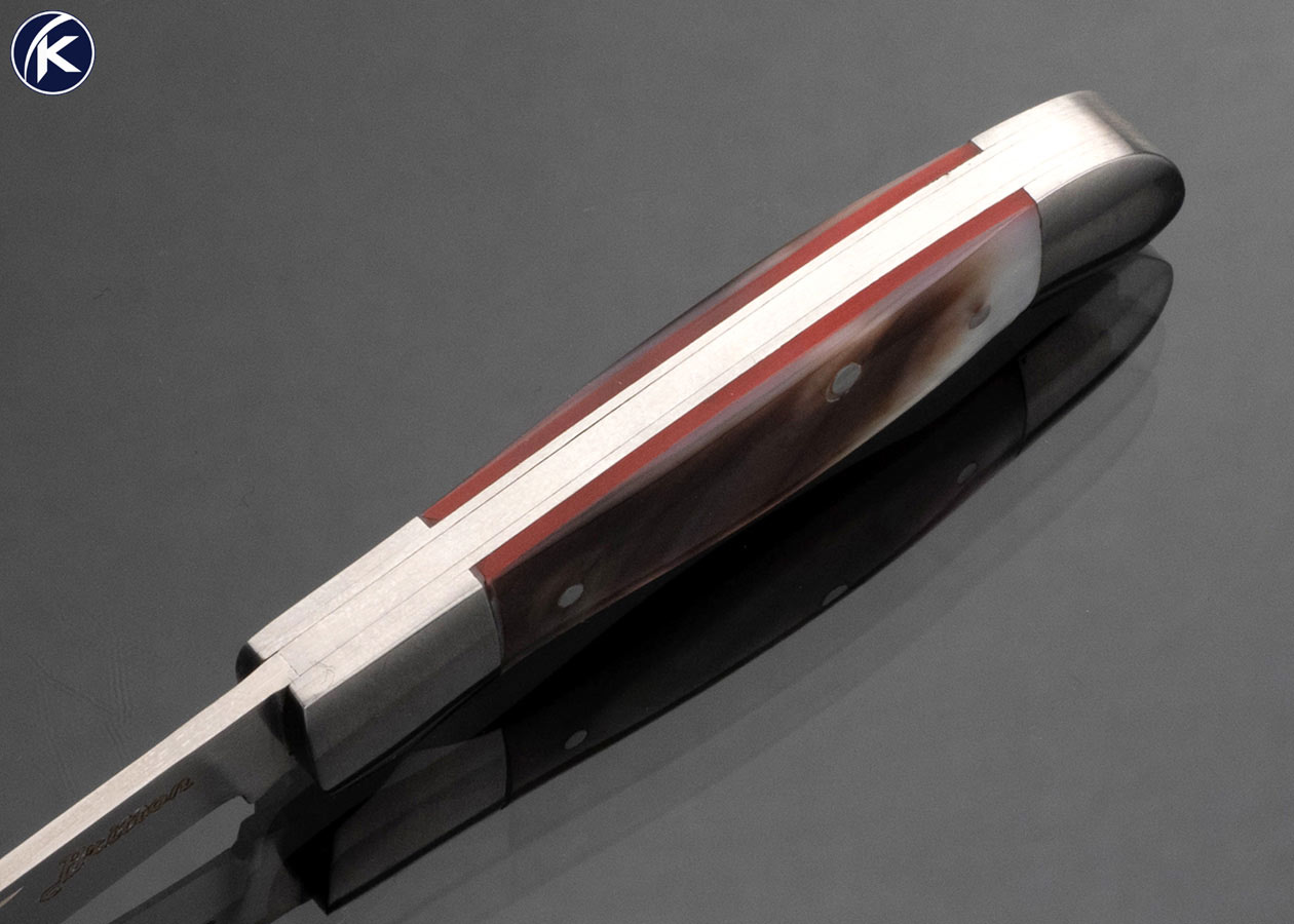 Tim Britton Custom Knife Pearl Gents Two Slipjoint - Image 3