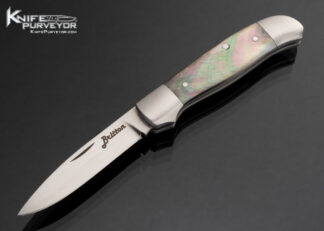 Tim Britton Custom Knife Tim Britton Black Lip Tahitian Pearl Gents 2 Slipjoint 17391