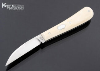 Tony Bose Custom Knife Prototype D-2 Goat Horn with Federal Shield Escutcheon Desk Knife 17411