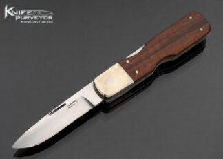 A.J. "Bud" Hubbard Custom Knife Nickel Silver and Wood Lockback 17477