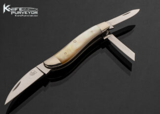 Bob Enders Custom Knife Gold Lip Pearl 3 Blade Half Stop Slip Joint 17559