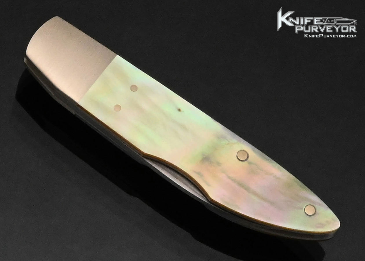 Corbet Sigman Custom Knife Mother Of Pearl Slipjoint Folder