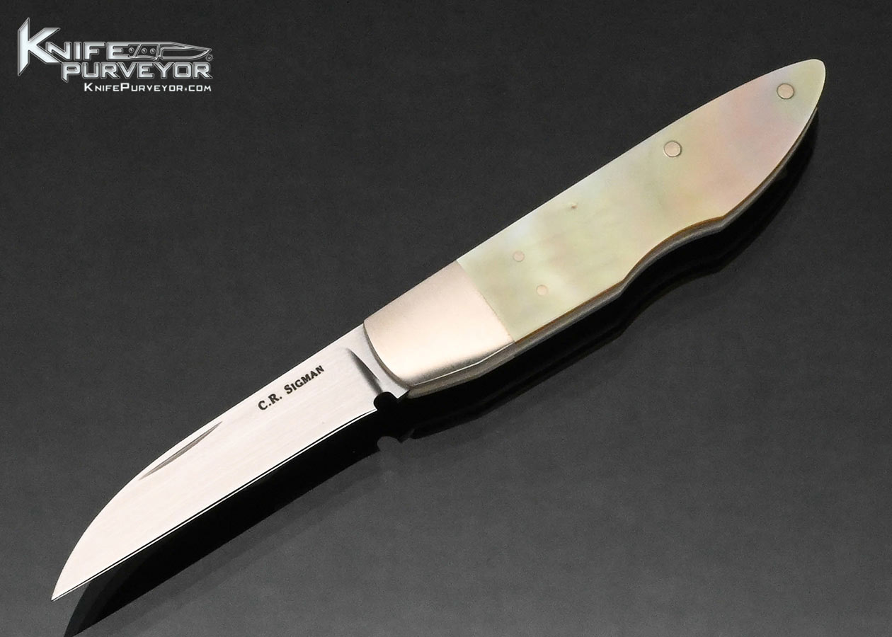 Corbet Sigman Custom Knife Mother Of Pearl Slipjoint Folder