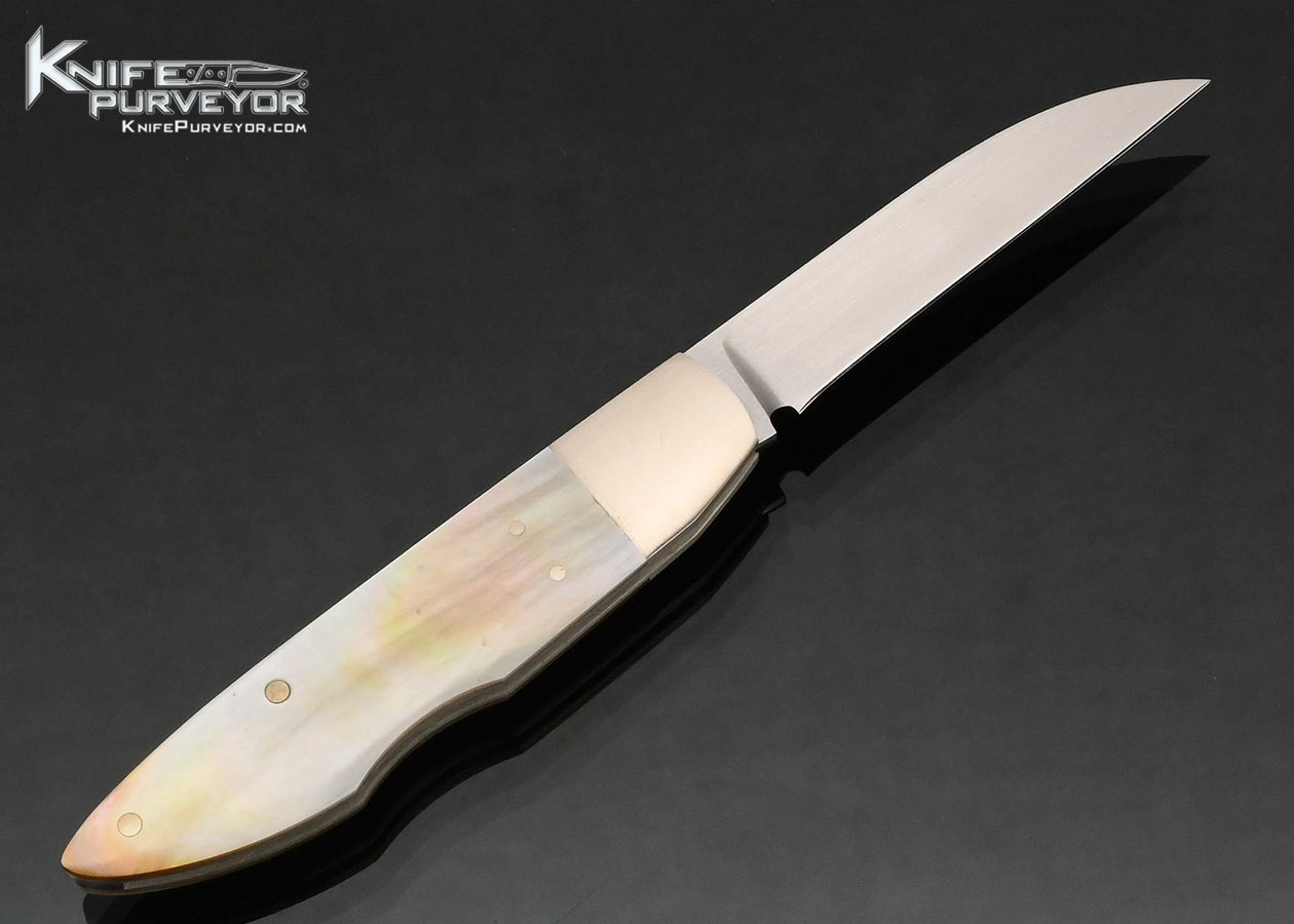 Corbet Sigman Custom Knife Mother Of Pearl Slipjoint Folder