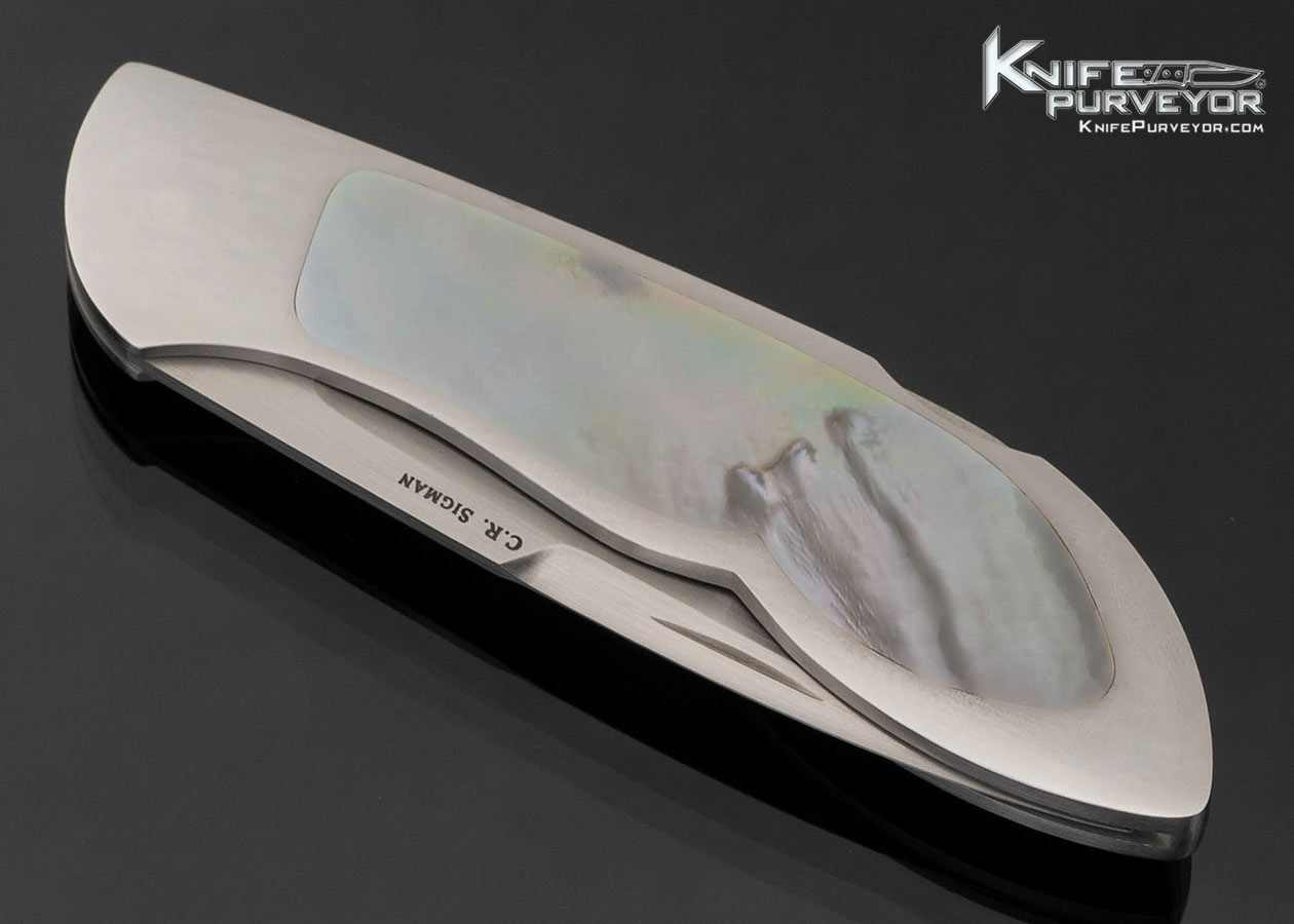 Corbet Sigman Custom Knife Mother of Pearl Interframe Lockback - Image 2