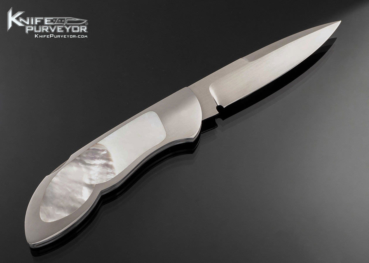 Corbet Sigman Custom Knife Mother of Pearl Interframe Lockback - Image 3