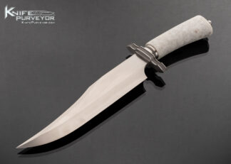 Doug Casteel Custom Knife White Jade Bowie 17701