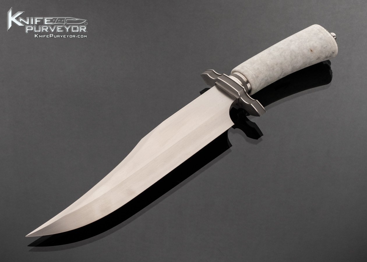 Doug Casteel Custom Knife White Jade Bowie 17701