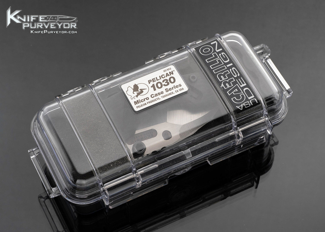 Dwaine-Carrillo-Custom-Knife-“SKOR-PIN”-Black-G10-and-Titanium-Scales-with-Pelican-Case-17504
