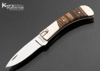 JB Hodge Custom Knife Tiger Striped Maple Pinch Lock 17471