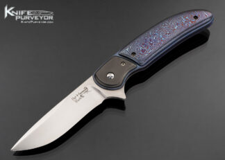 Pat Hammond Custom Knife Timascus and Zirconium Linerlock Flipper 17761