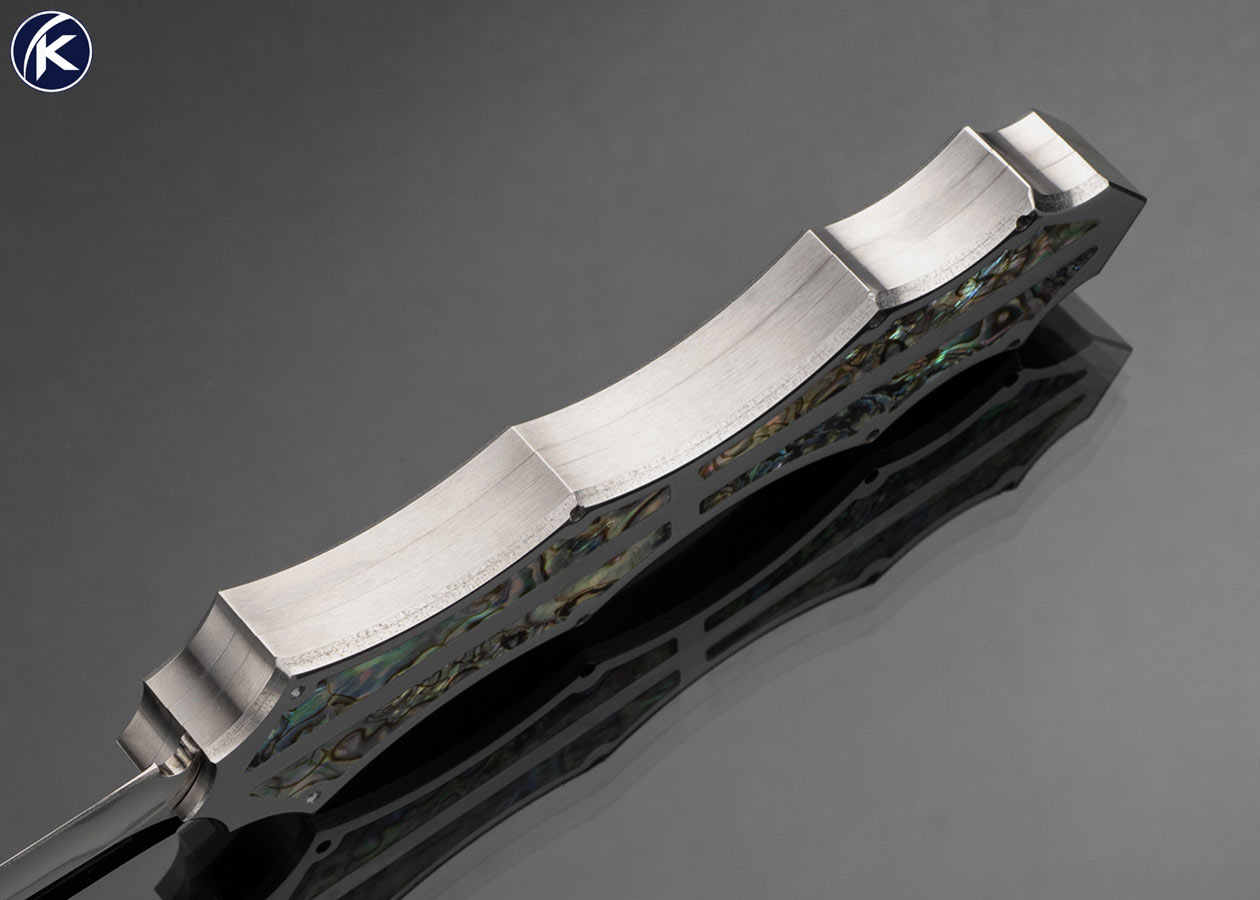Paul Panak (Burn Knives) Custom Knife Abalone Double Action OTF Automatic 17753